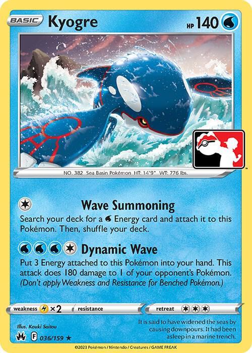 Crown Zenith Kyogre [Prize-Pack] Pokémon card